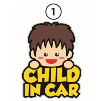 สติ๊กเกอร์-child-in-car-เด็กอยู่ในรถ-การ์ตูน