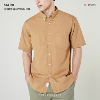 ภาพหน้าปกสินค้าTWENTYSECOND เสื้อเชิ้ตแขนสั้นผ้าคอตต้อน รุ่น Mark Short Sleeve Shirt - สีน้ำตาล / Brown ที่เกี่ยวข้อง