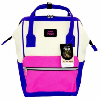 Romar Polo กระเป๋าเป้สไตล์ญี่ปุ่น Rucksack Code 2508 Purple (Pink/Cream) ส่งฟรี Kerry