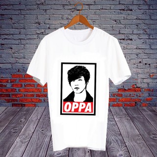 เสื้อยืดสีขาว สั่งทำ แฟนคลับ Fanmeeting ศิลปินเกาหลี  โอปป้า คิมฮยอนจุง Oppa Kim Hyun Joong - OPA25