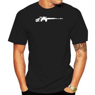 Dragunov Sniper Rifle เสื้อยืดลําลอง สําหรับผู้ชาย แขนสั้น คอกลม พิมพ์ลายโลหะS-5XL