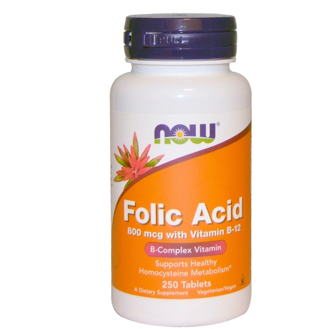 folic-acid-กรดโฟลิก-800-mcg-วิตามิน-b12-250-เม็ด-หรือ-350เม็ด