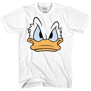 ดิสนีย์ร์ตูนพิมพ์ฤดูร้อน ย์เสื้อยืด Disney Mad Donald Duck Face World Disneyland Funny Costume Adult Tee Graphic T-Shirt