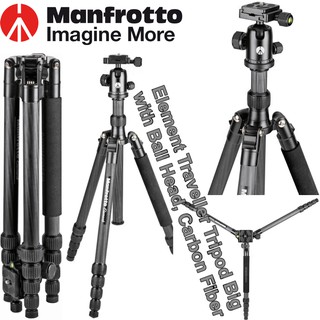 ขาตั้งกล้อง Manfrotto Element Carbon Fiber Traveller Tripod Big monopod with Ball Head (ส่ง ฟรี)ประกันศูนย์ 3ปี