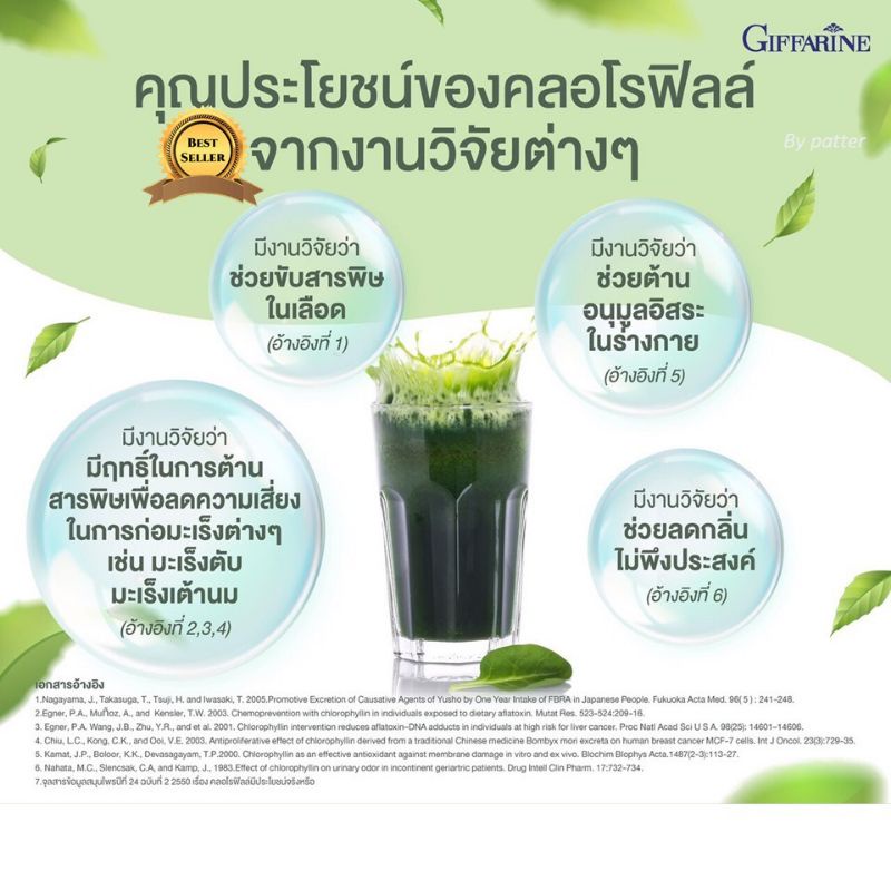 คลอโรฟิลล์-อาหารเสริม