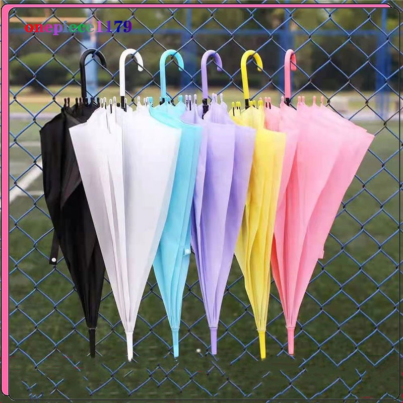ภาพหน้าปกสินค้าร่มกันฝน กันuv  Umbrellas ร่มยาว ร่มสีลูกกวาด กันuv สีสันสดใส ร่มแฟชั่น คละสีให้เลือก(511)