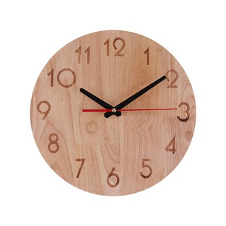 นาฬิกา นาฬิกาแขวนไม้ HOME LIVING STYLE ARABIC 12 นิ้ว สีน้ำตาล ของตกแต่งบ้าน เฟอร์นิเจอร์ ของแต่งบ้าน WALL CLOCK WOOD AR