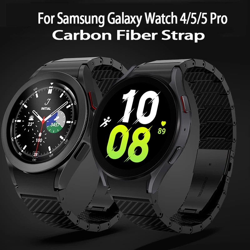 ราคาและรีวิวjansin สาย samsung galaxy watch 5 5 pro สายนาฬิกาข้อมือคาร์บอนไฟเบอร์ สําหรับ Samsung Galaxy Watch 5 4 40มม 44มม classic 42มม 46มม