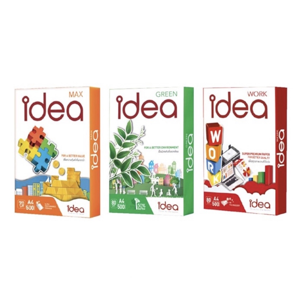 idea-กระดาษถ่ายเอกสาร-70-แกรม-และ-80-แกรม-a4-จำนวน-1-รีม-idea-green-idea-max-idea-work