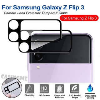 เคสกระจกป้องกันรอยขีดข่วนสําหรับ Samsung Galaxy Z Flip3 5G ZFlip3 Flip 3 5G กรัมบางเฉียบ