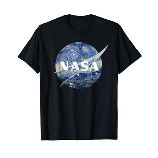 Gildan เสื้อยืดลําลอง ผ้าฝ้าย 100% แขนสั้น พิมพ์ลายโลโก้ Nasa Starry Night พลัสไซซ์ สีดํา สําหรับผู้ชาย ของขวัญวันเกิด 2