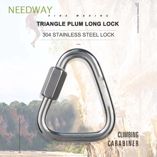 สินค้า Needway ตะขอล็อคสามเหลี่ยมสแตนเลส 304 เพื่อความปลอดภัยสําหรับปีนเขา