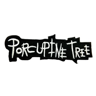 Porcupine Tree ตัวรีดติดเสื้อ หมวก กระเป๋า แจ๊คเก็ตยีนส์ Hipster Embroidered Iron on Patch  DIY