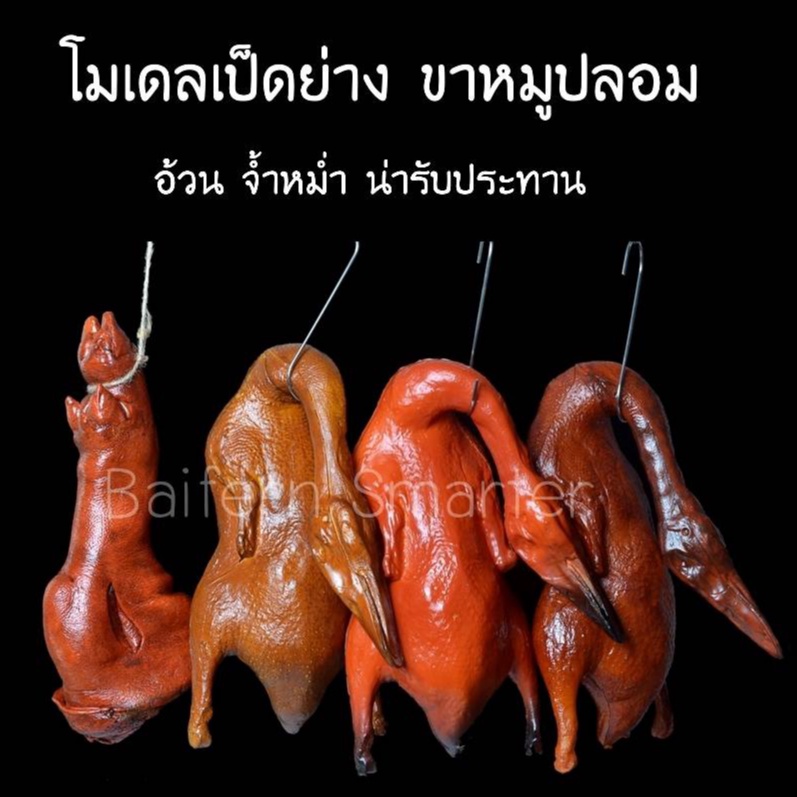 โมเดล-เป็ดย่าง-ไก่ย่าง-ไก่ต้ม-ไก่อบเกลือ-ไก่ต้มน้ำปลา-ขนาดใหญ่-โมเดลเป็ดย่างปลอม-เหมือนจริง-สวยงาม-ทนทาน