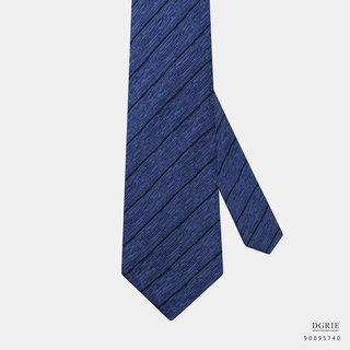 Navy Blue Stripes Twills Necktie-เนคไทลายทางสีน้ำเงิน