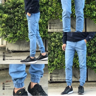 ภาพหน้าปกสินค้า(เอว28”-44”)JXP Jogger jeans กางเกงขาจั้มชายสีบลูฟอกซีด เอวยาง มีเชือกผ้ายืด Size 28-44 รับชำระปลายทาง ที่เกี่ยวข้อง