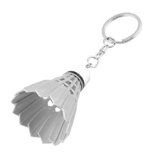 ภาพหน้าปกสินค้า♪☆♪Keychain Handtasche Split Ring Kunststoff Badminton Keyring Weiss ที่เกี่ยวข้อง