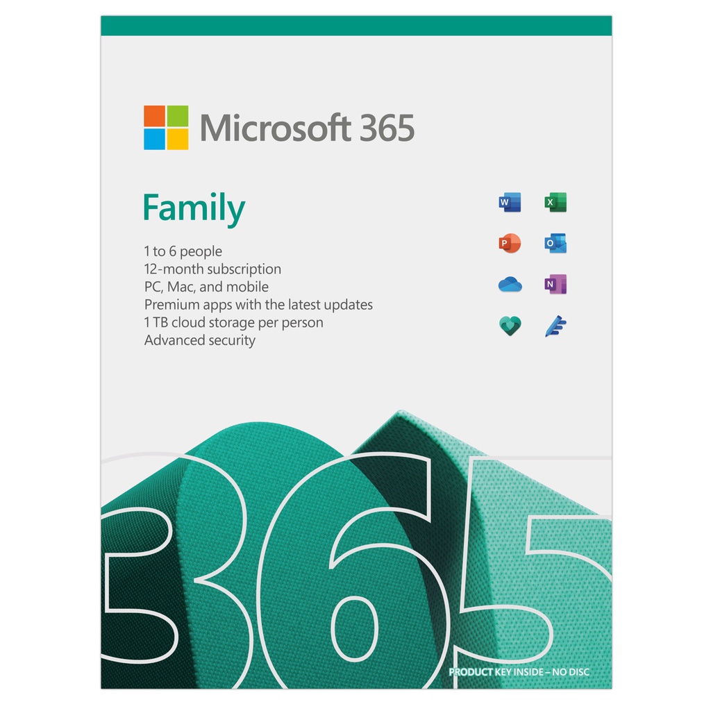 ภาพสินค้าMicrosoft 365 Family (M365) English Subscribe 1 Year จากร้าน microsoftofficial บน Shopee ภาพที่ 2
