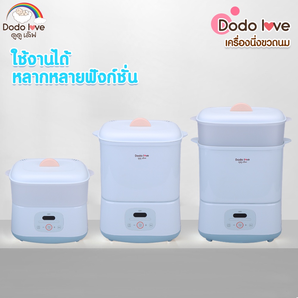 ภาพหน้าปกสินค้าDODOLOVE เครื่องนึ่งขวดนมพร้อมอบแห้ง สามารถฆ่าเชื้อด้วยไอน้ำ อบแห้งโดยลมร้อน จากร้าน dodolove. บน Shopee