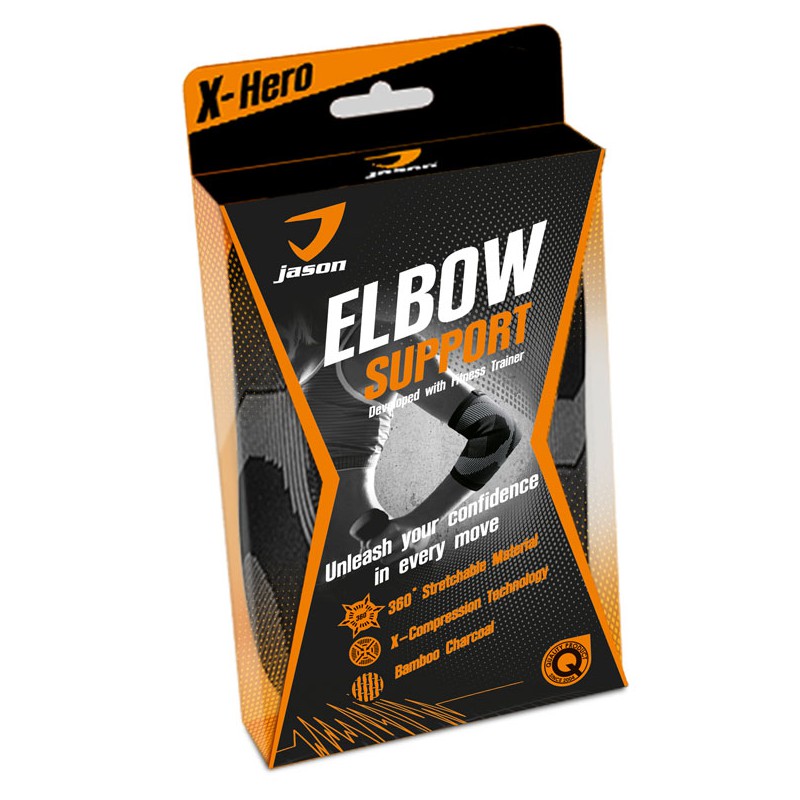 ภาพสินค้าJASON เจสัน Elbow Support Black ผ้าซัพพอร์ต ข้อศอก ยืดหยุ่นได้ 360 องศา Size S-L จากร้าน th_57767776 บน Shopee ภาพที่ 4