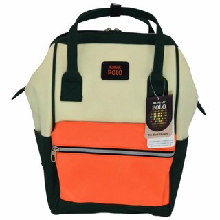 Romar Polo กระเป๋าเป้สไตล์ญี่ปุ่น Rucksack Code 2509 Green (Orange/Cream)  ส่งฟรี Kerry