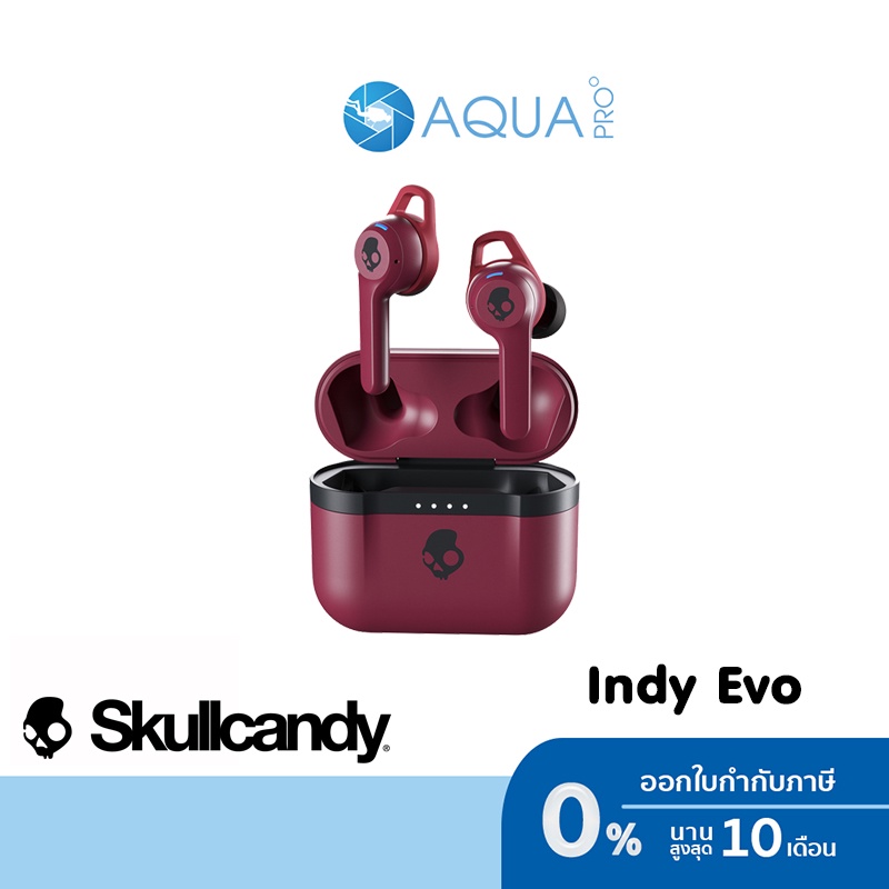 skullcandy-indy-evo-true-wireless-earbuds-หูฟังสอดหู-ไร้สาย-สีแดง-deep-red-แทนเหงื่อกันเหงื่อ-หูฟังบลูทูธไร้สาย