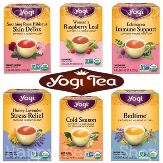 สินค้า ชา YOGI TEA 🍃40+รส แบบซอง⭐ชุดที่ 2⭐🍵สุดยอดชาออแกนิคเพื่อสุขภาพ ชาสมุนไพร จากอเมริกา🇺🇸 ขายแยกซองคละได้ทั้งร้าน