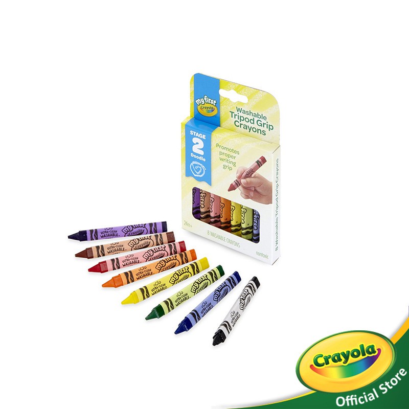 crayola-my-first-crayola-triangular-crayons-สีเทียนล้างออกได้-แท่งสามเหลี่ยม-8-สี-อายุ-4-ปี-ขึ้นไป