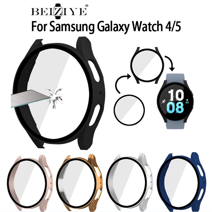 ภาพหน้าปกสินค้าbeiziye เคส galaxy watch 5 2IN1 เคส + กระจก ฝาครอบ สําหรับ Samsung Galaxy Watch 5/4 classic 42มม 46มม 40มม 44มม จากร้าน beiziye.th บน Shopee