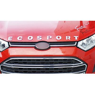 รถยนต์เครื่องยนต์ Hood 3D โลโก้สัญลักษณ์สติ๊กเกอร์ตัวอักษรเหมาะสำหรับ Ford EcoSport