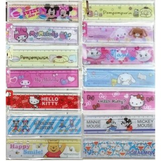 ไม้บรรทัดลายลิขสิทธิ์ 6" (15cm.) Disney, Sanrio