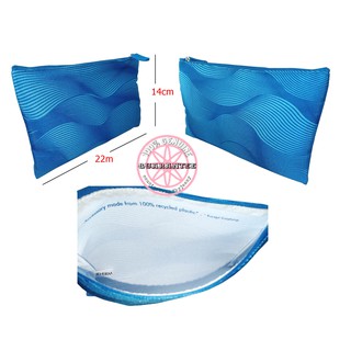 กระเป๋าเครื่องสำอาง ผลิตจากพลาสติกรีไซเคิล BIOTHERM 100% Recycled Plastic Pouch