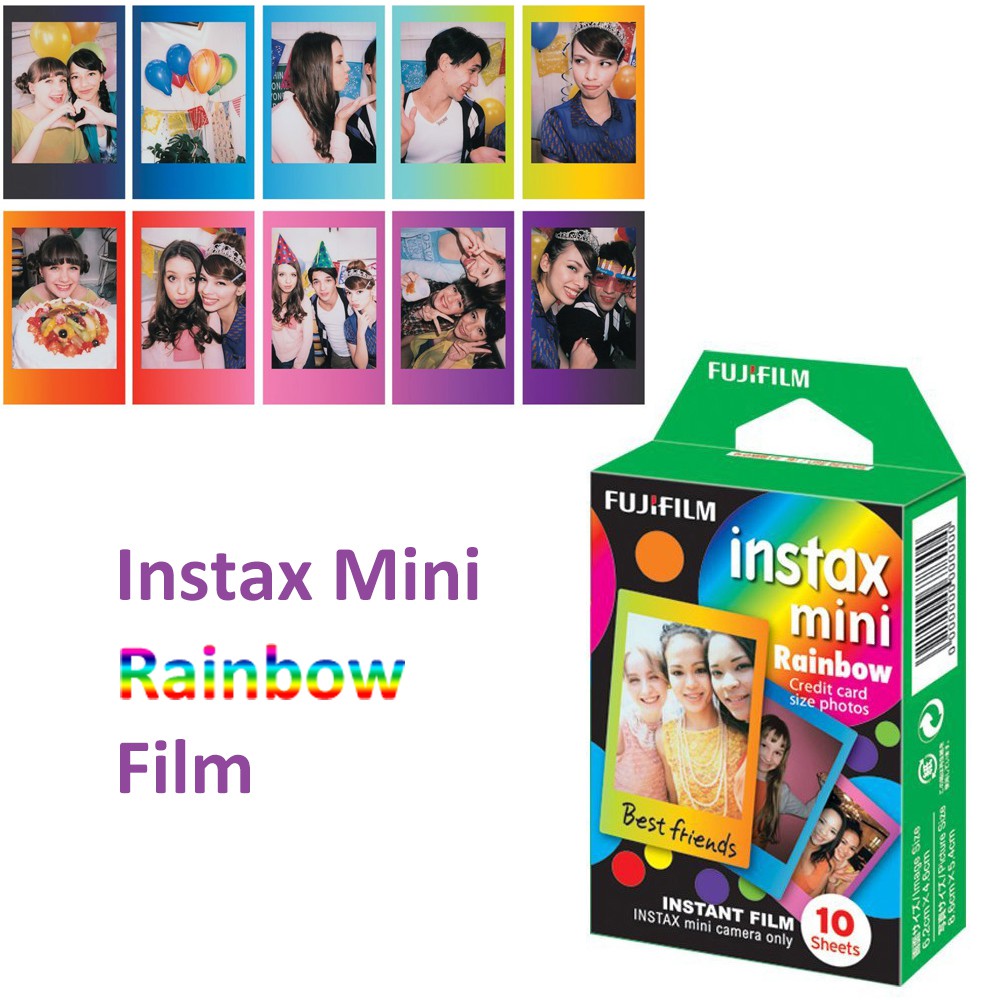 ภาพหน้าปกสินค้าแผ่นฟิล์มสีรุ้งสำหรับ Fujifilm Instax Mini Film-Fuji 7s 8 9 11 40 70 90 จากร้าน misuta.th บน Shopee
