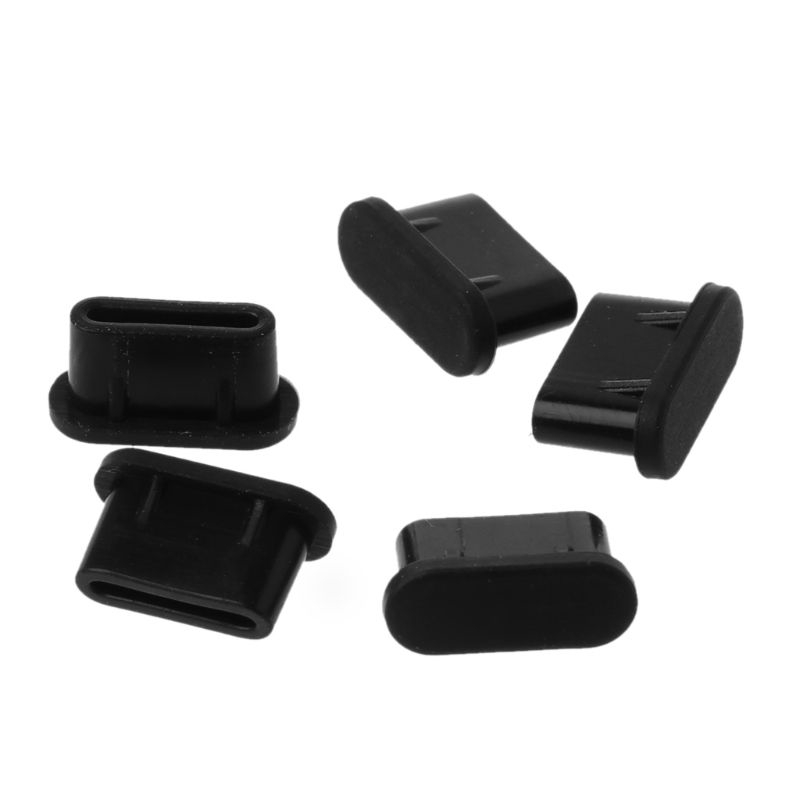 5pcs-type-c-dust-plug-usb-charging-port-protector-silicone-cover-for-smart-phone-accessories