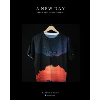 A NEW DAY 038  เสื้อลายแนวสตรีท Galaxy ใส่ได้ทั้ง หญิง และ ชาย