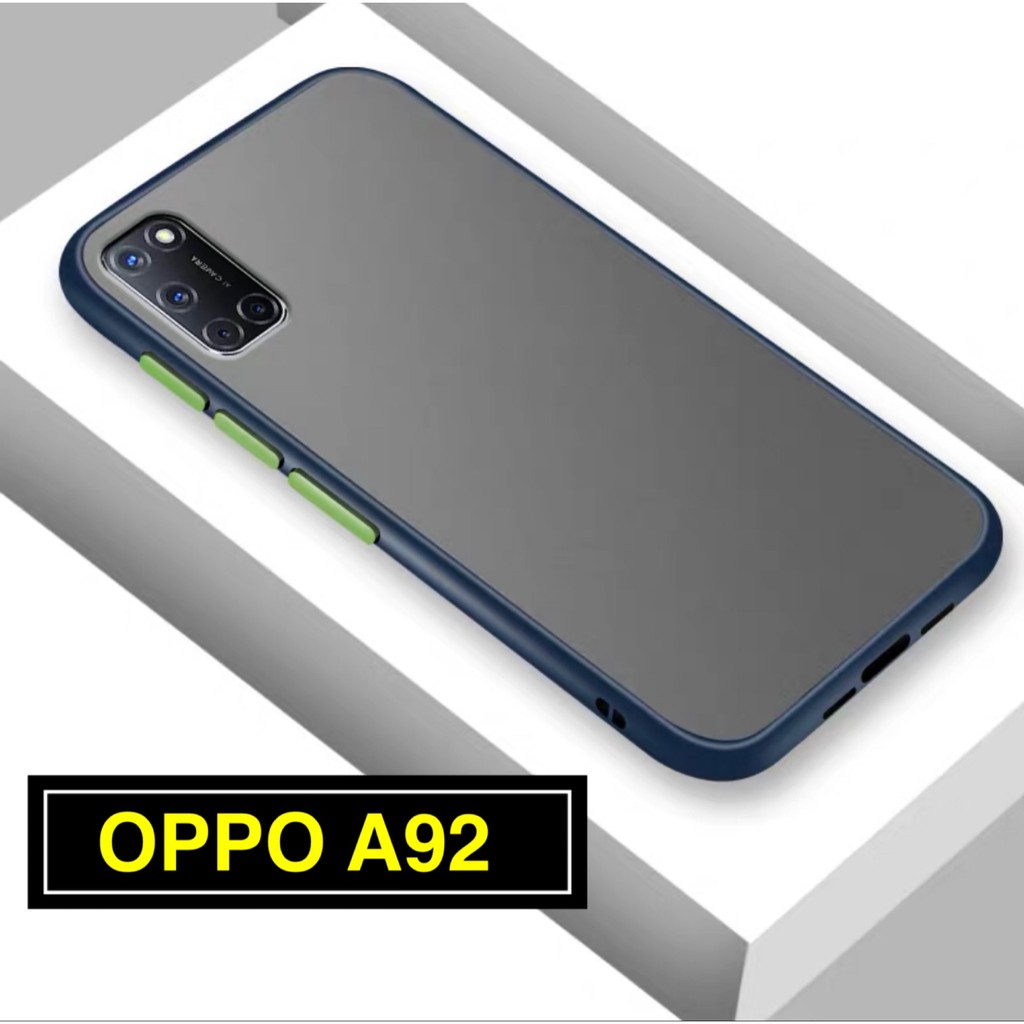 ส่งจากไทย-case-oppo-a92-เคสกันกระแทก-ปุ่มสีผิวด้าน-ขอบนิ่มหลังแข็ง-เคสโทรศัพท์-ออฟโป้-พร้อมส่ง