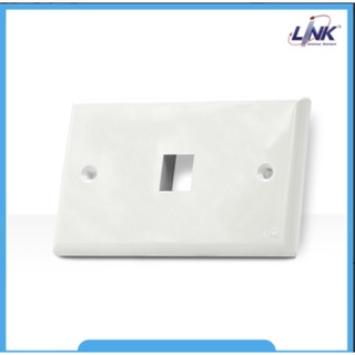 Link US-2311 Shiny Face Plate, 1 Port White