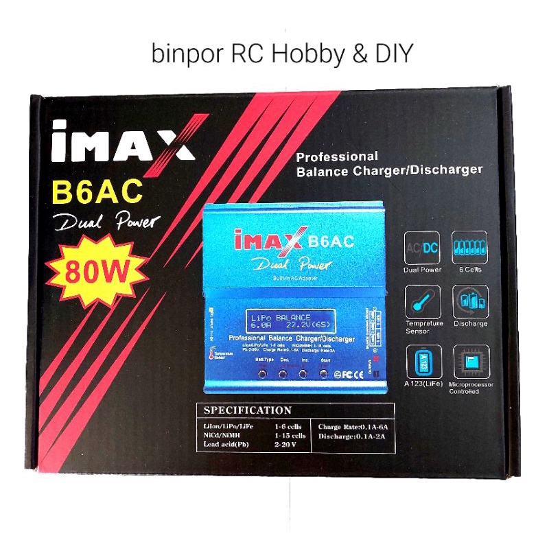 เครื่องชาร์จ-ยอดนิยม-imax-b6ac-80w-ใช้ชาร์จแบต-เครื่องบินบังคับ-หรืออื่นๆ