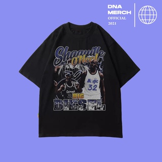 เสื้อยืดลําลอง ผ้าฝ้าย 100% แขนสั้น คอกลม พิมพ์ลาย Shaquille ONeal Big Diesel NBA โอเวอร์ไซซ์ สีดํา พลัสไซซ์ ของขวัญวัน