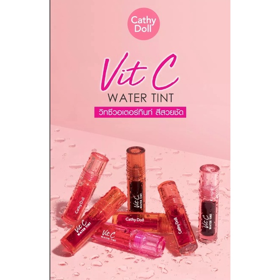 cathy-doll-vit-c-water-tint-2-7g-ลิปทินท์-น้ำแร่-จากเคที่-ดอลล์-เกลี่ยง่าย-เบาสบายไม่เหนียวเหนอะหนะ-สีชัด-ติดทนนาน