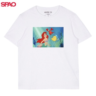 SPAO WOMAN DISNEY SHORT SLEEVE TEE SPRL938G02 OFF WHITE ชุดลำลอง