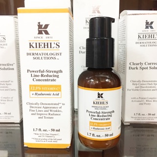 Kiehls Powerful-Strength Line-Reducing Concentrate 12.5% Vitamin C + Hyaluronic Acid #วิตซีหน้าใส #ลดริ้วรอย