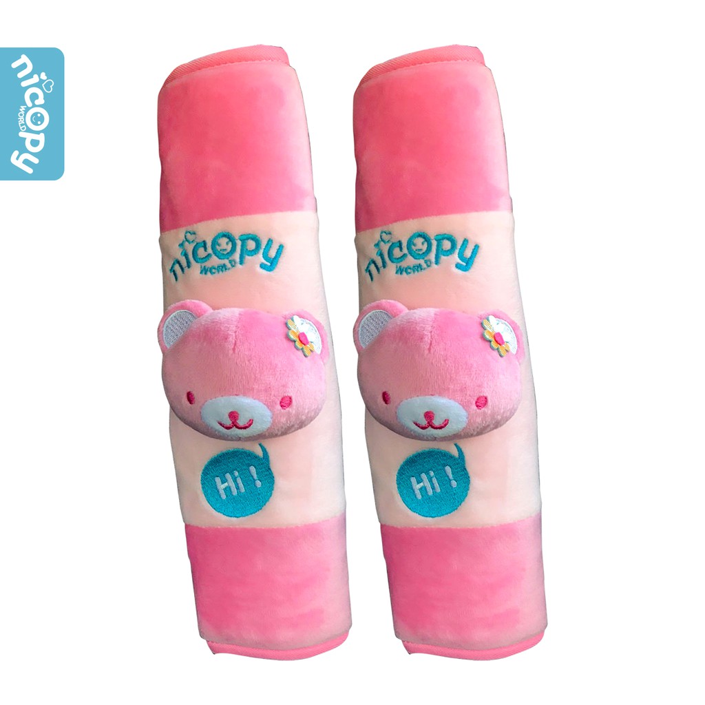 NICOPY ผ้าหุ้มสายคาดเข็มขัดนิรภัย 1 แพ็คคู่ (Nico Bear) | Shopee Thailand