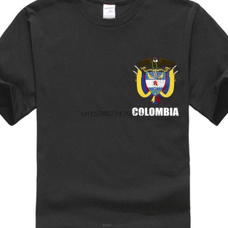 [S-5XL] เสื้อยืดแขนสั้น พิมพ์ลายธงฟุตบอล Colombia สไตล์คลาสสิก สําหรับผู้ชาย