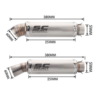 แผ่นท่อไอเสียรถจักรยานยนต์ ขนาด 51 มม. ดัดแปลง แบบสากล สําหรับ Street SC Moto Escape Moto Moto CBR300 CB350 R25 R3 K8 K9