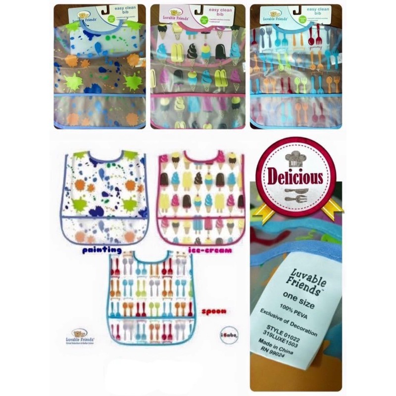 Luvable Friend ผ้ากันเปื้อนพลาสติก Shopee Thailand
