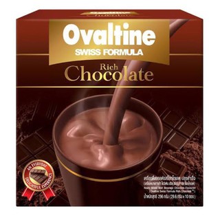 Ovaltine Swiss Formula Rich Chocolate Drink 296 g โอวัลติน สวิส ฟอมูล่า ริช ช๊อคโกแลต 29.6g X 10 ซอง
