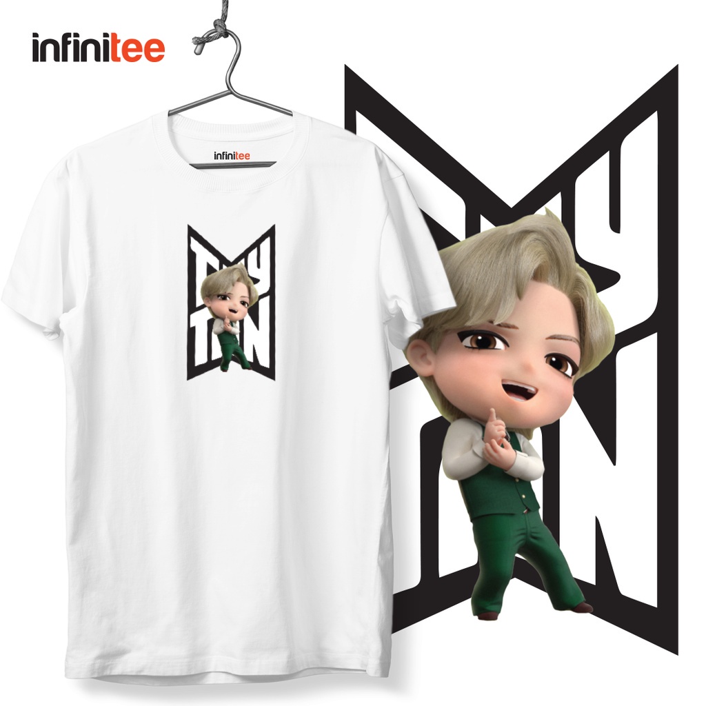 ไม่มีที่สิ้นสุด-tiny-tan-v-taehyung-shirt-kpop-inspired-merch-in-white-เสื้อยืด-สำหรับผู้ชาย-women-tee-t-shirt