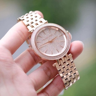 (ผ่อน0%) นาฬิกา Michael Kors Womens Darci Rose Gold-Tone Watch MK3439 ✔️หน้าปัด 39 มม. ประดับคริสตัล สแตนเลส สีโรสโกลด์