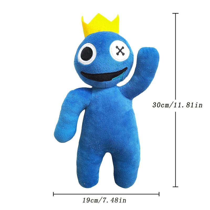ตุ๊กตายัดนุ่น-รูปการ์ตูนสัตว์ประหลาด-ro-blox-kawaii-blue-monster-สีรุ้ง-ของเล่นสําหรับเด็ก